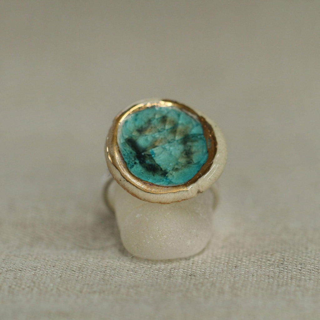 Large Round Turquoise Reef Ring - Insideout