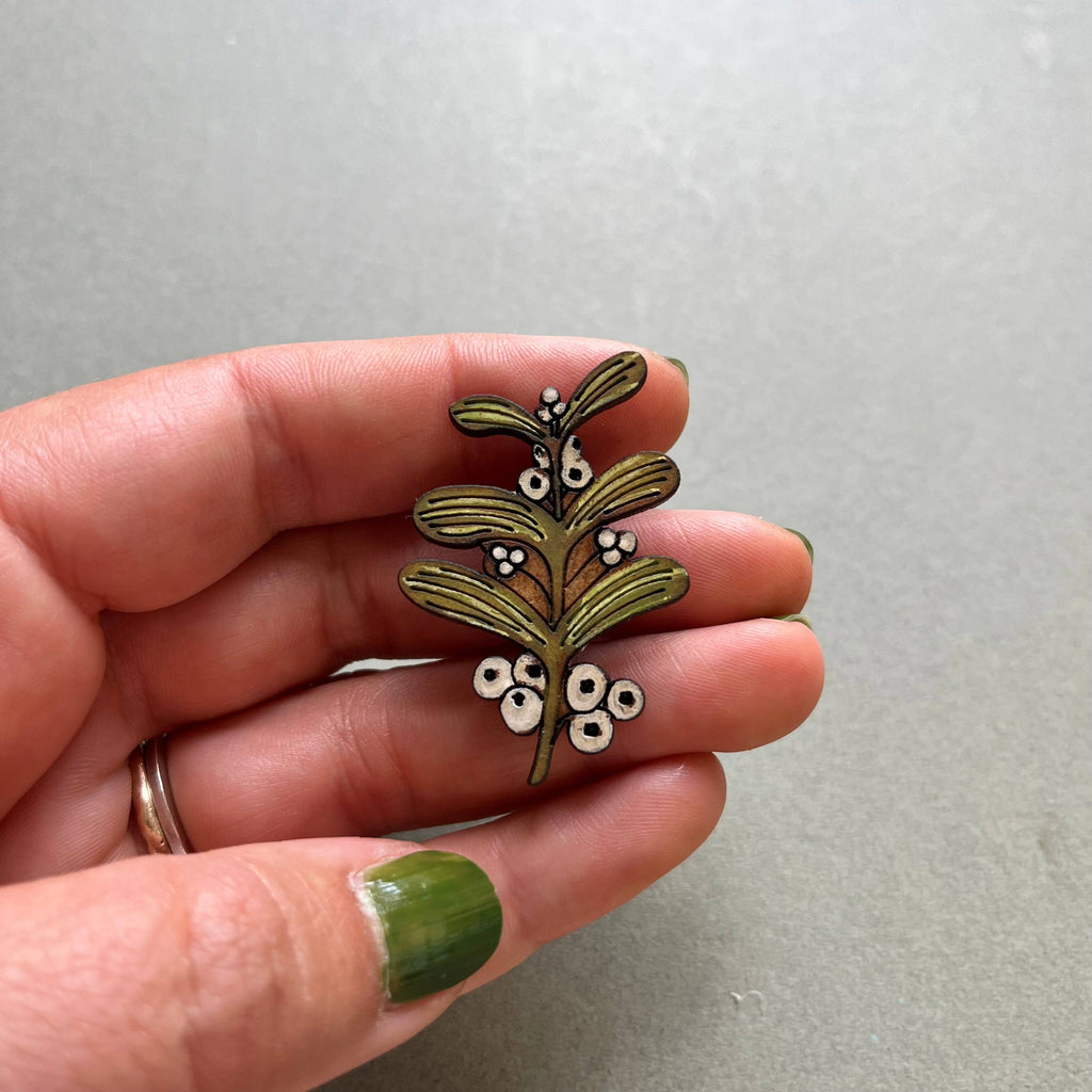 Mistletoe Mini Pin Brooch 