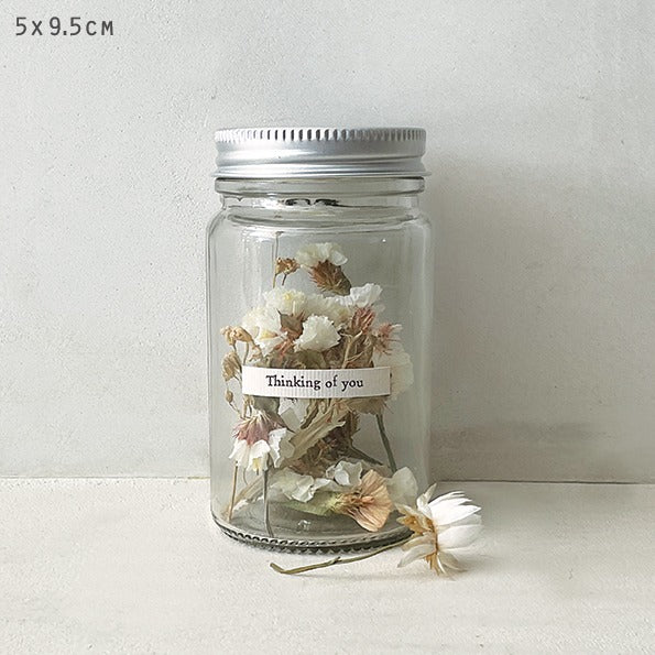Dried Flowers In Jar - Thinking Of You