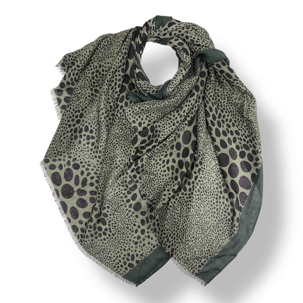 Leopard dots print scarf