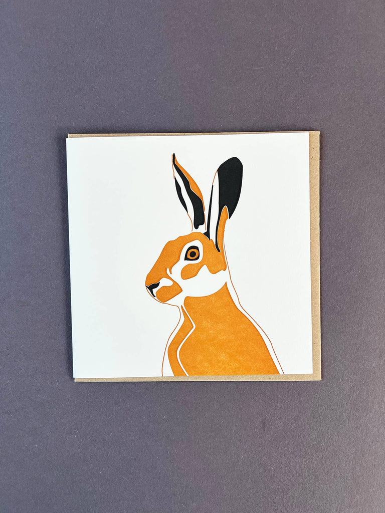 Hare Letterpress Card