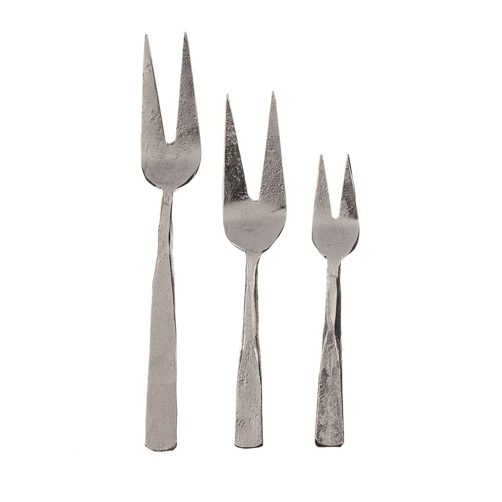 Set of 3 Silver Mini Forks