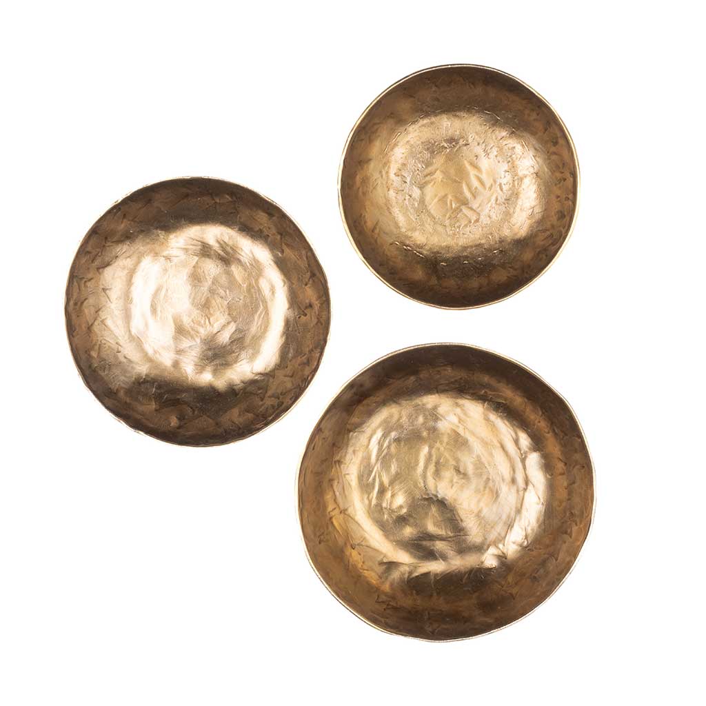 Set of 3 Forged Antique Finished Bowls