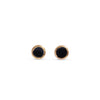 Black Stud Earrings - Sterling Silver