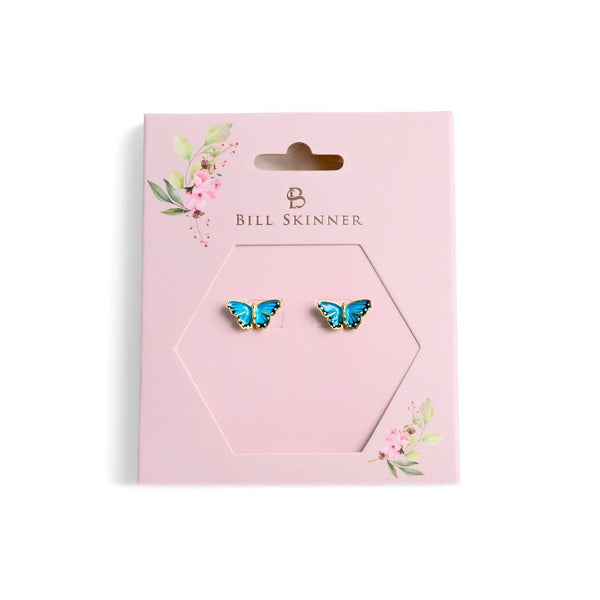 Blue Butterfly Studs