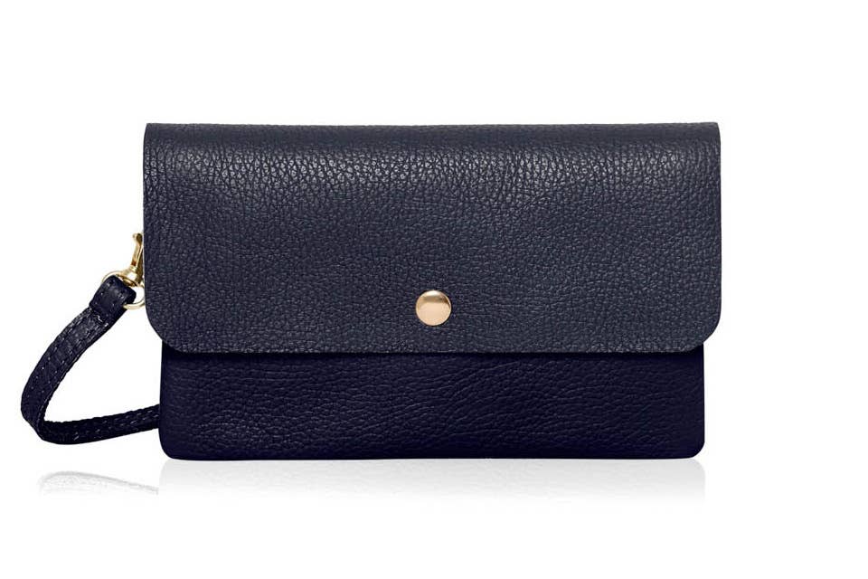 Italian Leather Classic Small Messenger Crossbody Bag