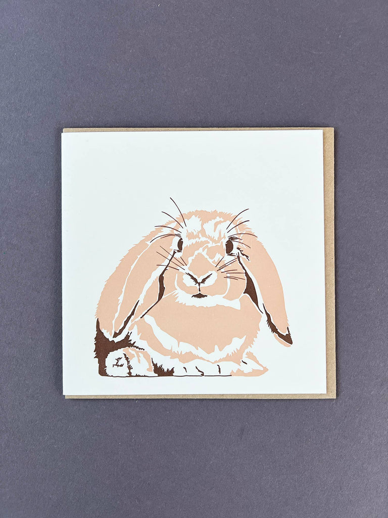 Rabbit Letterpress Card
