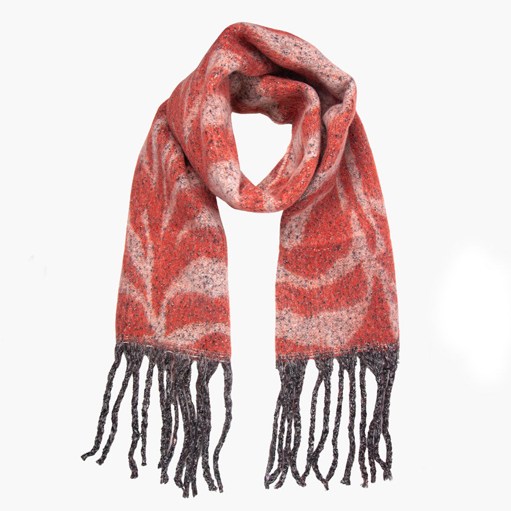 Burnt Orange Large Zebra Print Heavyweight Scarf