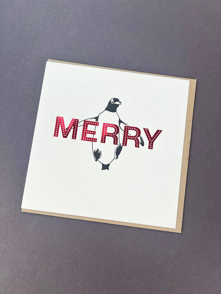 Merry Red Letterpress Card