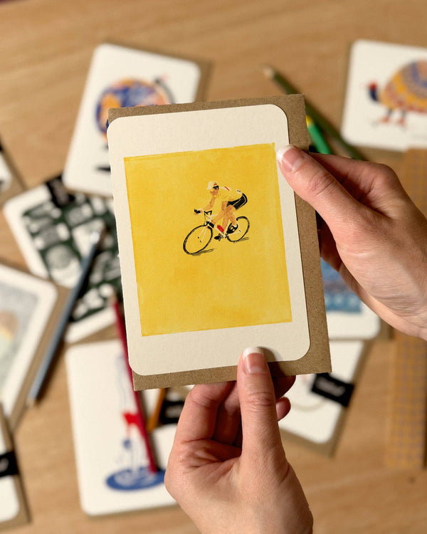 Swatch Cyclist Greetings Card