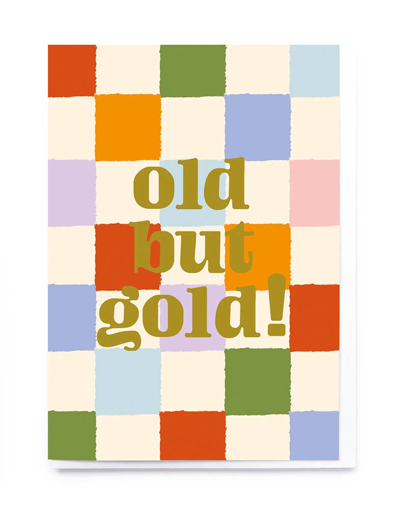 Old But Gold mens birthday card