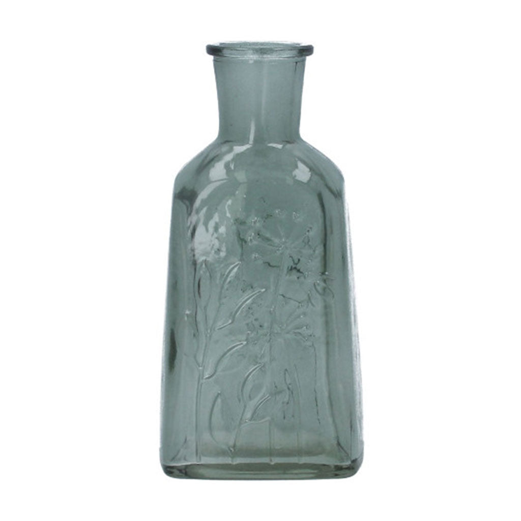 Green Glass Meadow Design Bottle Vase