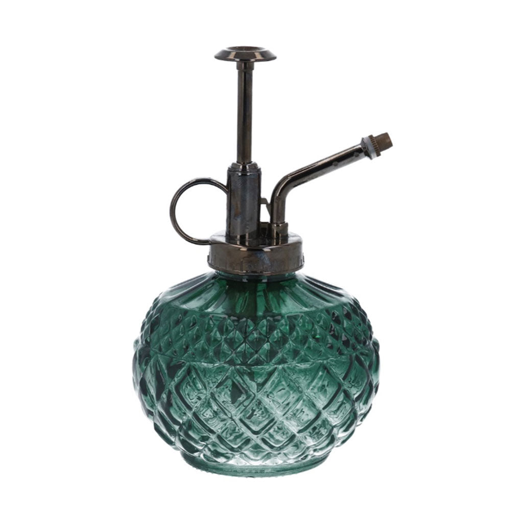 Dark Green Crystal Cut Glass Mister