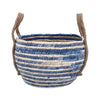 Small Blue Round Husk Basket