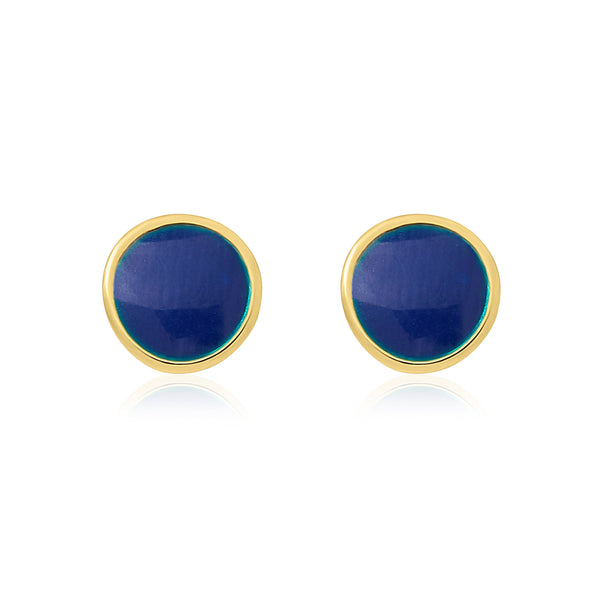 Gold Pebble Studs - Various Colours