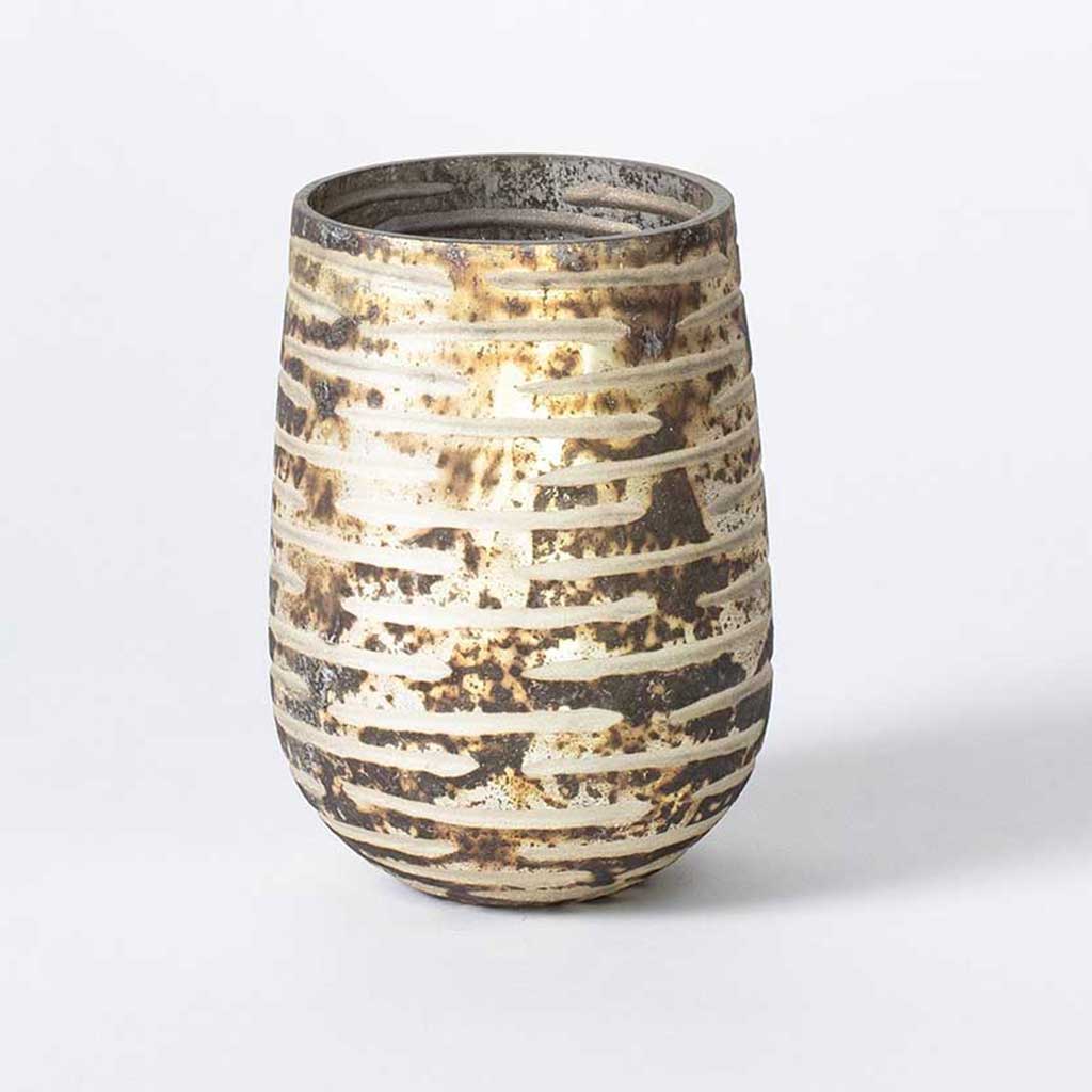 Golden Light Etched Votive Large