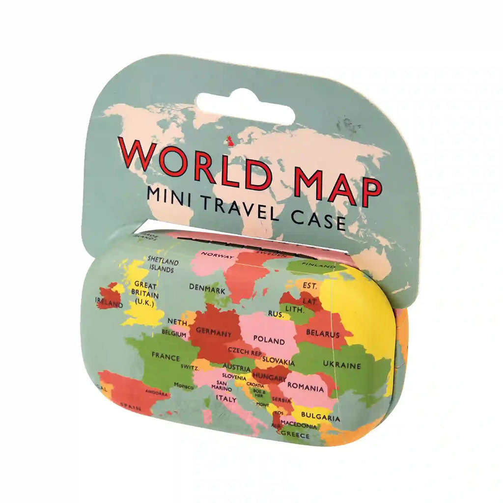 Mini-Reiseetui mit Weltkarte