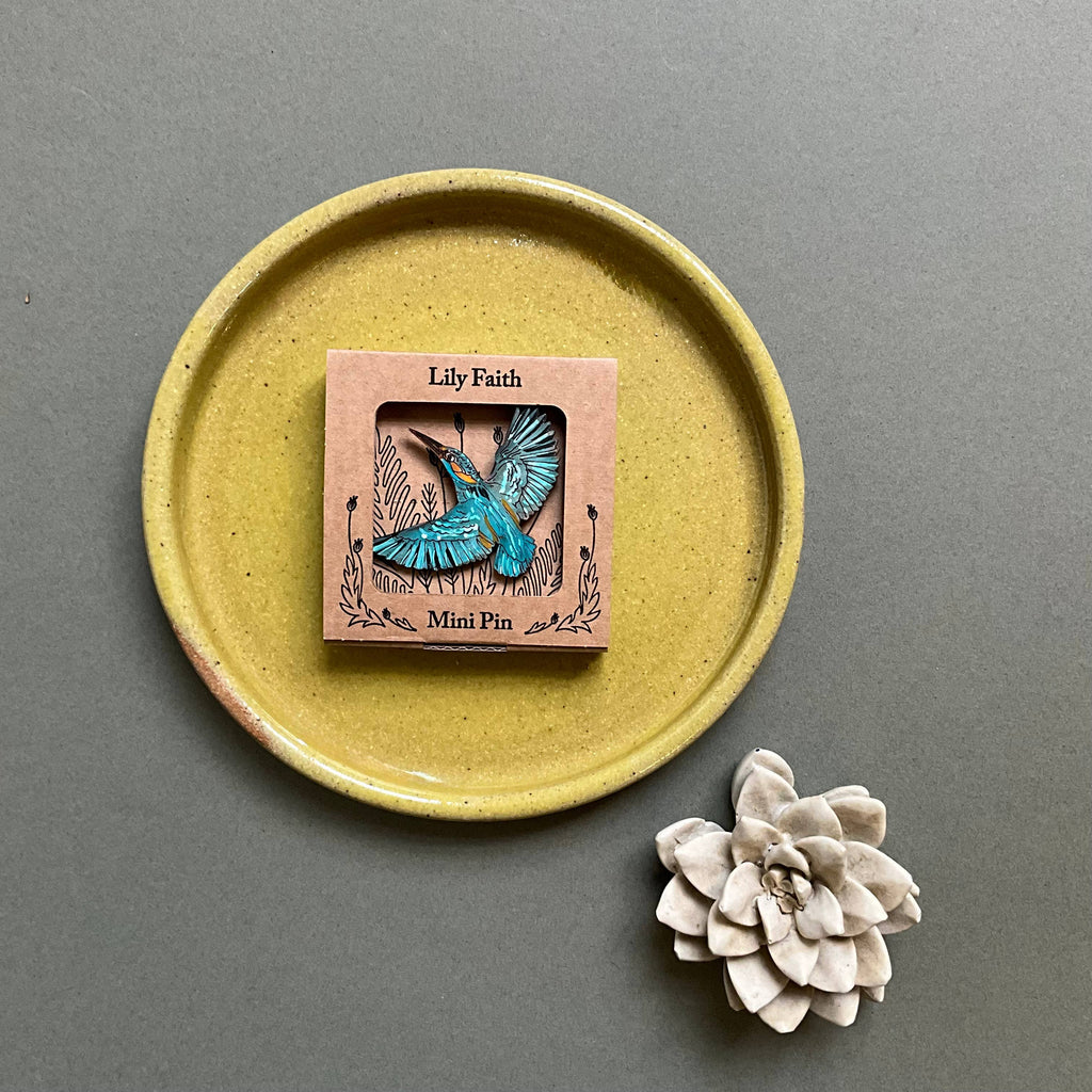 Kingfisher Mini Pin Brooch