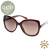 Smokey Burgunder Retro-Schmetterlings-Sonnenbrille aus recyceltem Polycarbonat