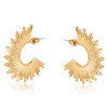 Amanda Half Disc Sunburst Earrings