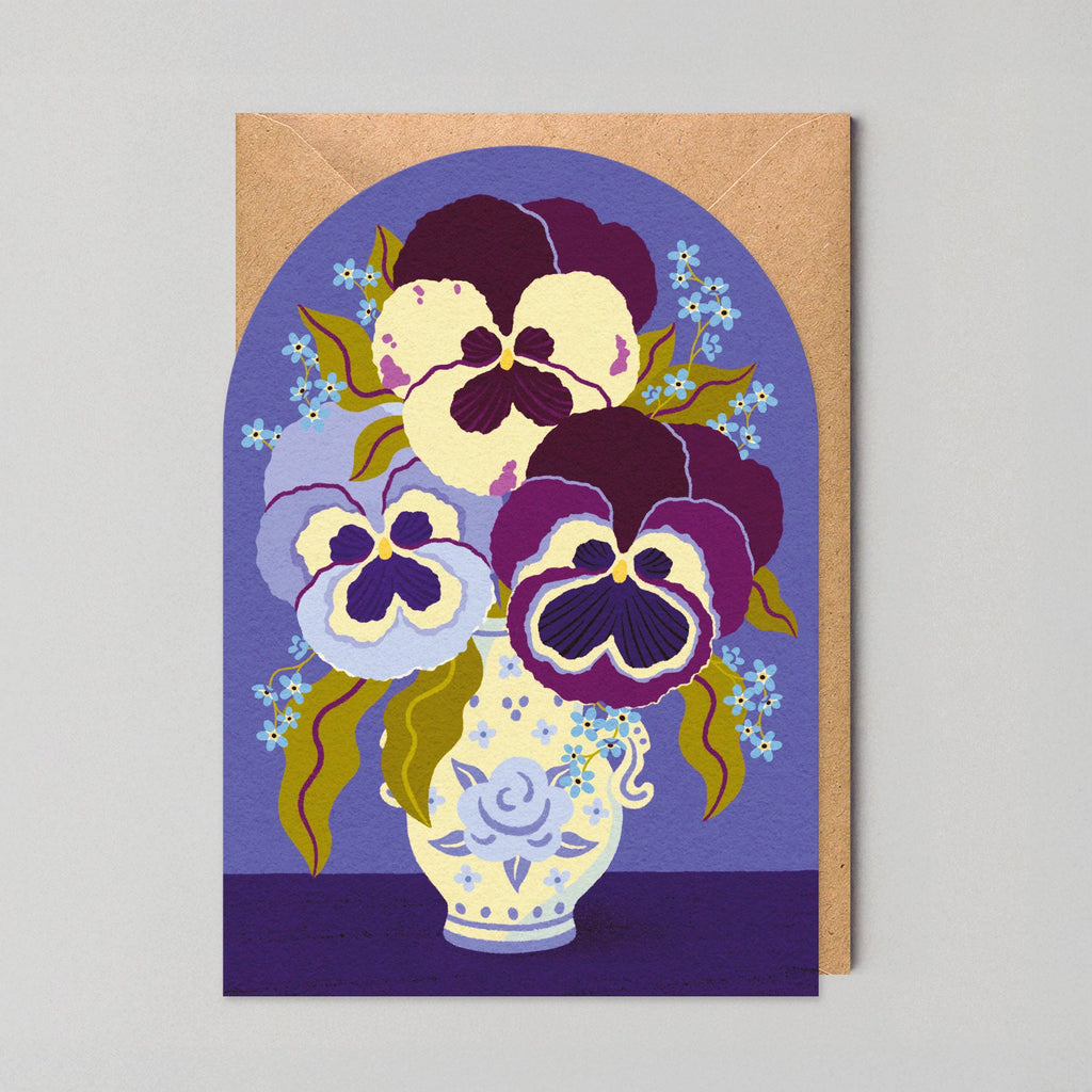 Violas Card | Floral Cards | Blank Cards | Art Cards