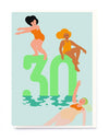 Age 30 green everyday greeting card