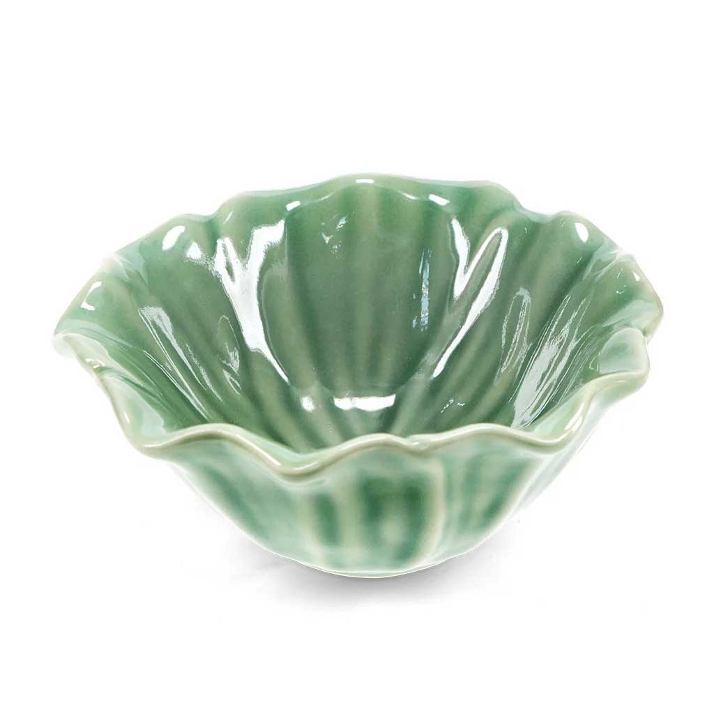 Green Flower Bowl Large