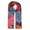 Amara Lightweight Cotton Scarf  Navy Blue Floral Jungle Print