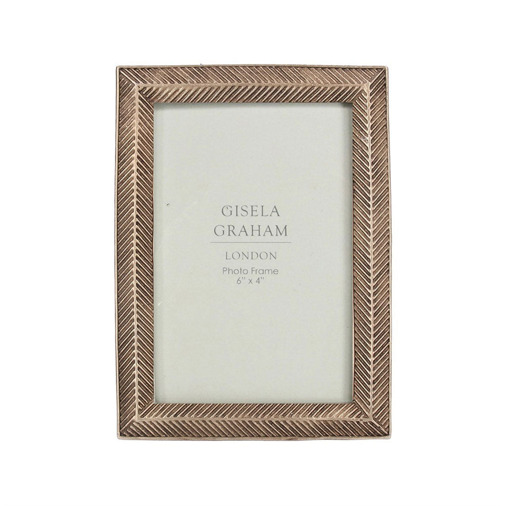 Rose Gold Herringbone Resin Picture Frame 4x6