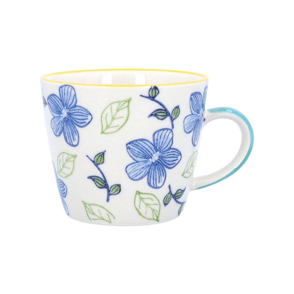 Blue Hibiscus Stoneware Mug