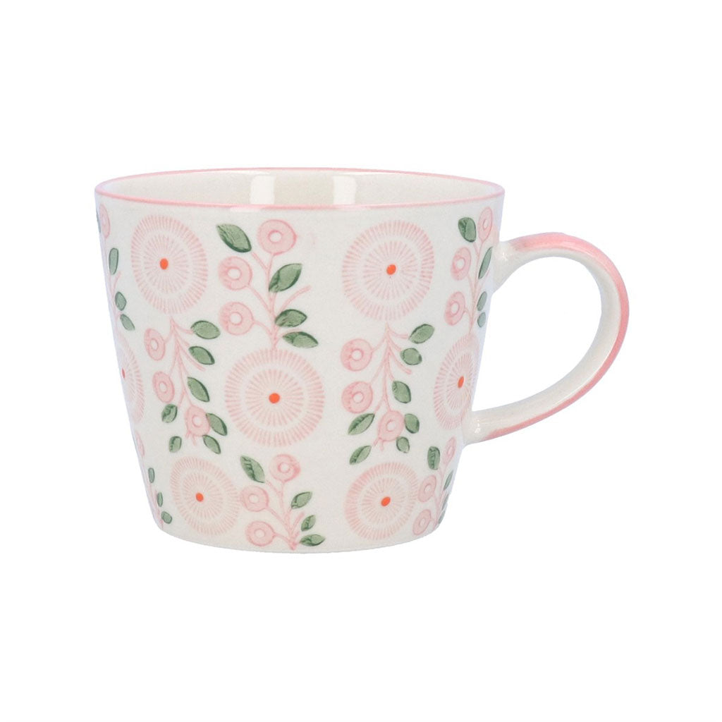 Pink Bellis Daisy Stoneware Mug