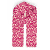 Saffron Lightweight Cotton Scarf  Fuchsia Damask