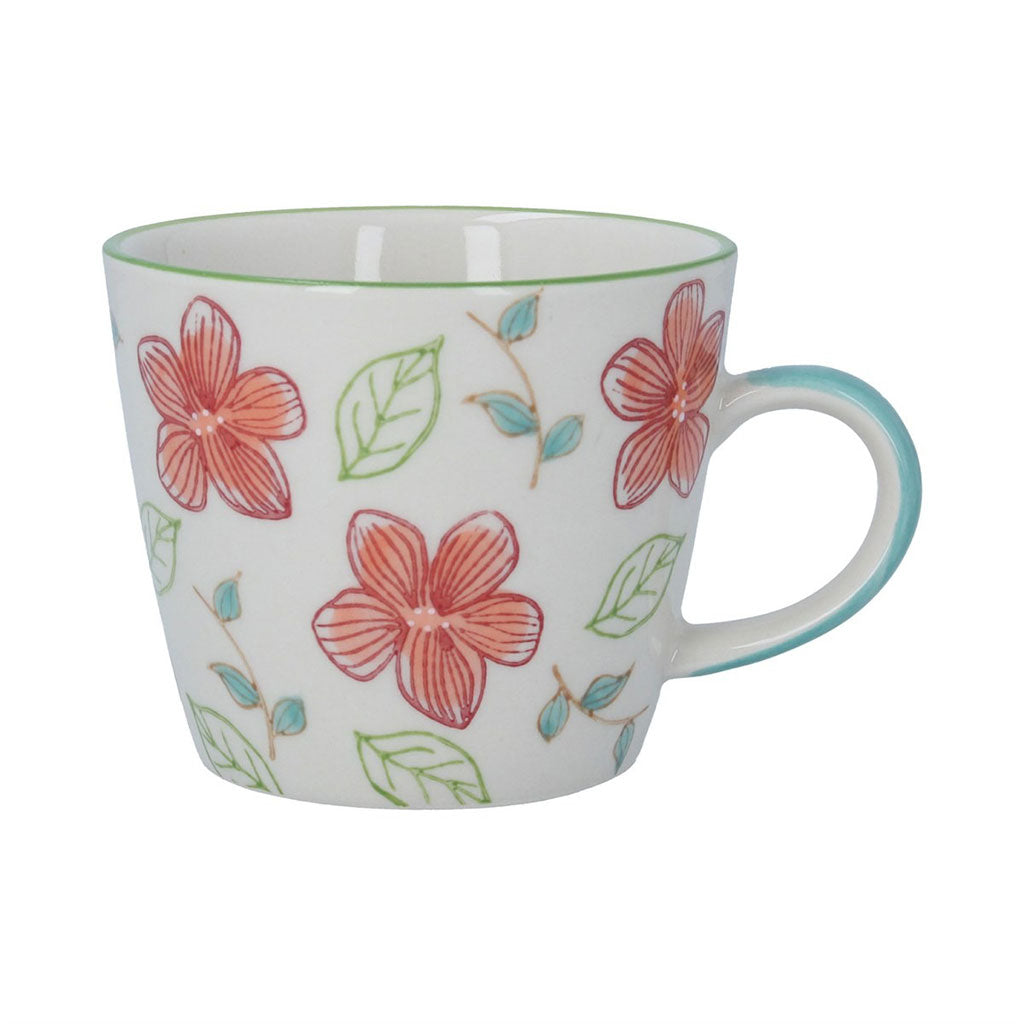 Tasse en grès Corail Hibiscus