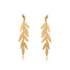 Freya Long Leaf Dangle Earrings