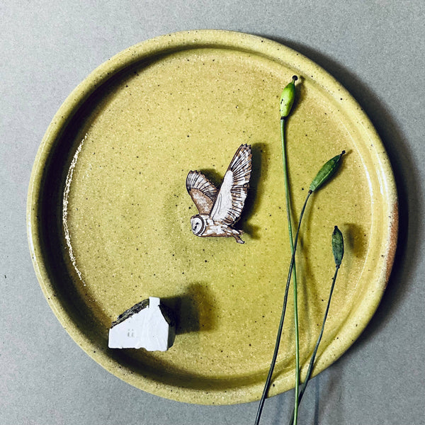 Barn Owl Mini pin Brooch