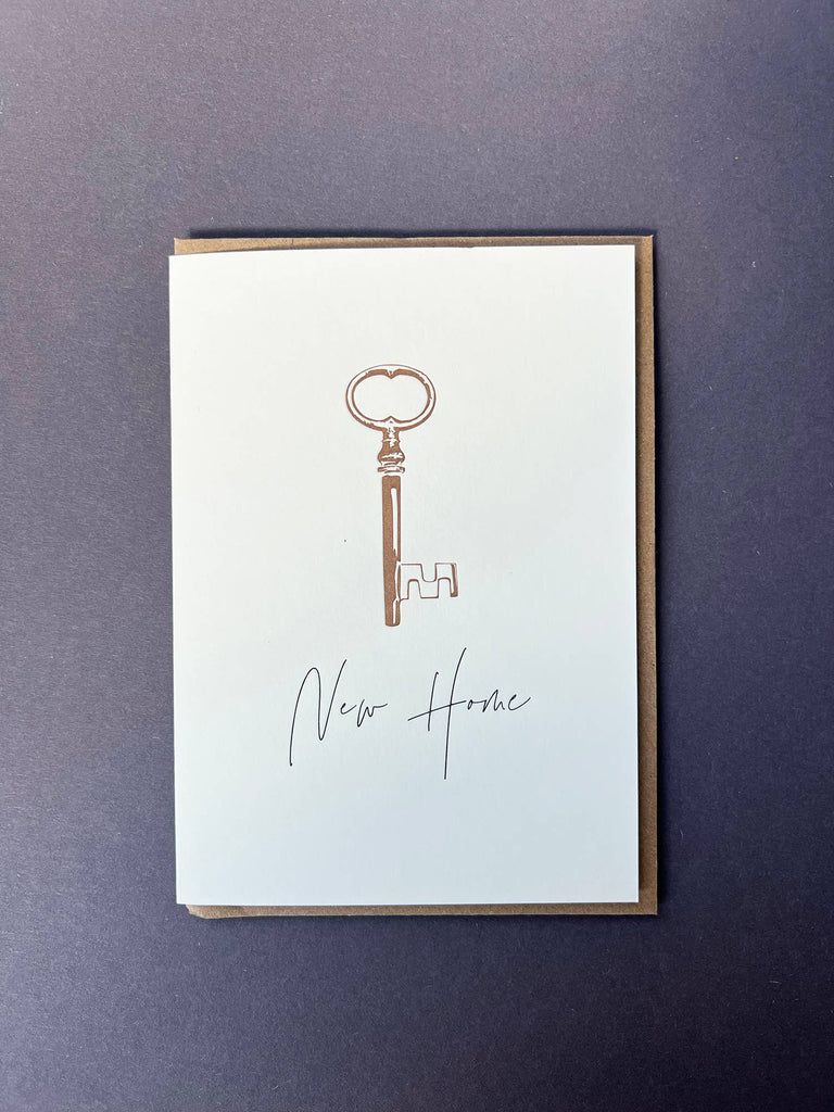 New Home Key Letterpress Card | Moving Card