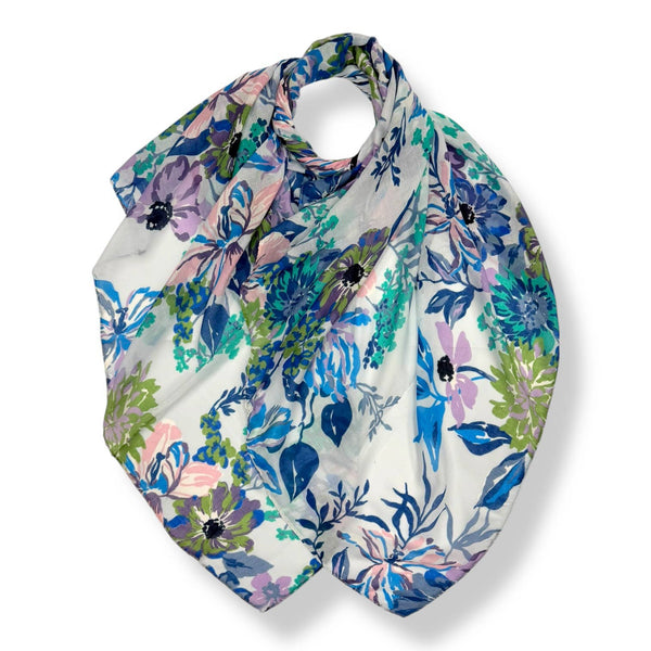 Soft Vintage Floral Print Scarf