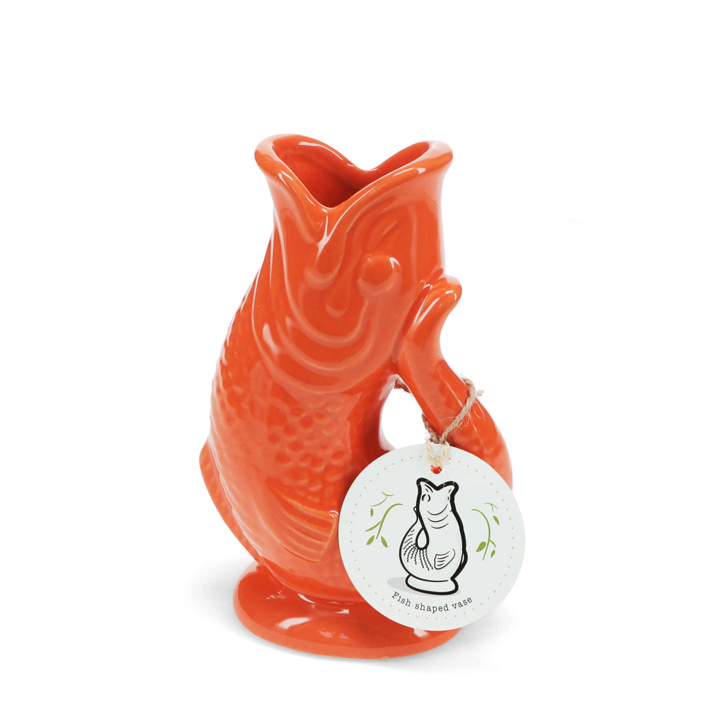 Ceramic fish vase - Orange