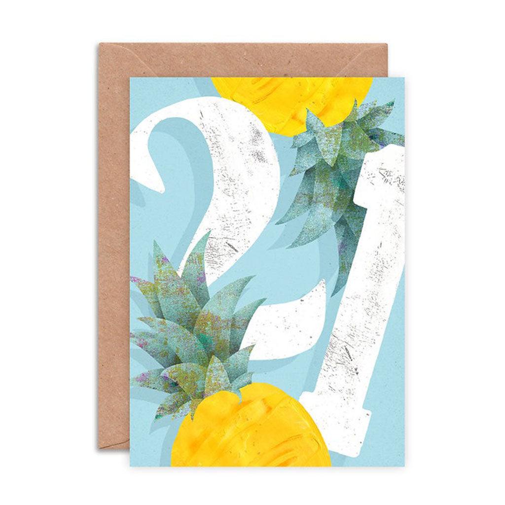 Pineapple Twenty One Greeting Card