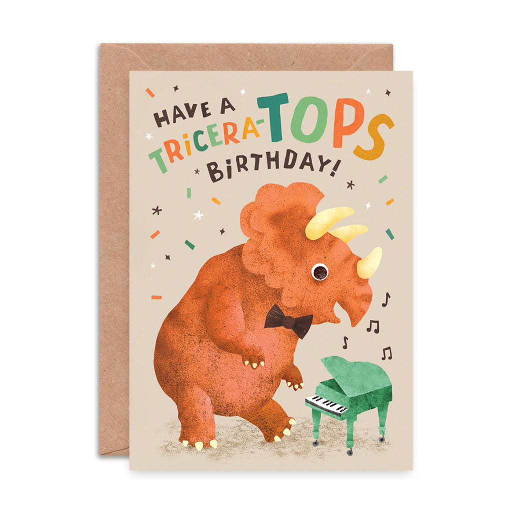 Tricera-tops Birthday Greeting Card