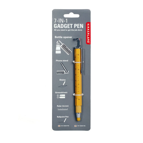 7-in-1-Gadget-Stift Gelb/Schwarz