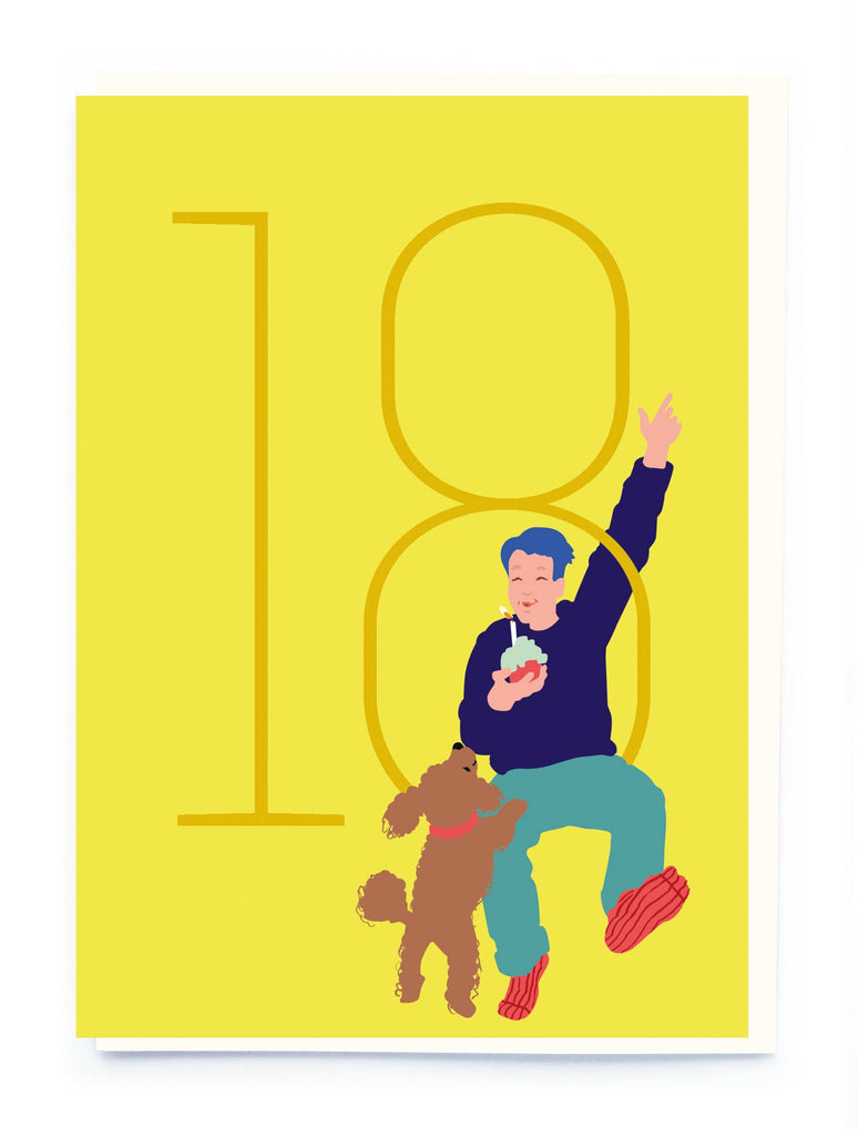 Mens age 18 everyday greeting card