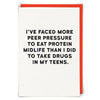Protein Pressure Greetings Card