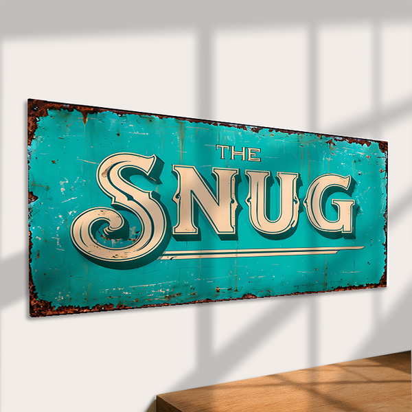 The Snug Metal Sign Plaque - Vintage Pub Wall Cozy Corner
