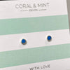 Mini Royal Blue Enamel Studs