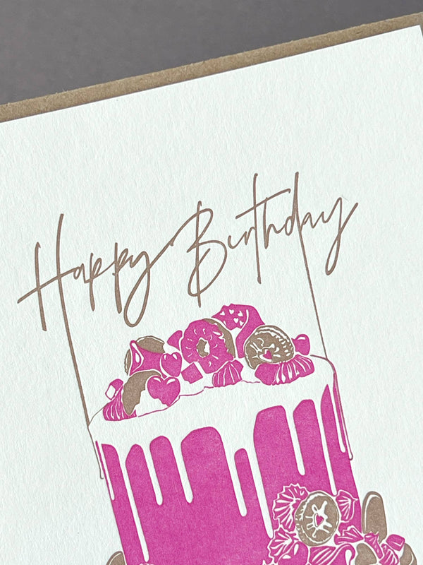 Birthday Cake Letterpress Card | Birthday Card