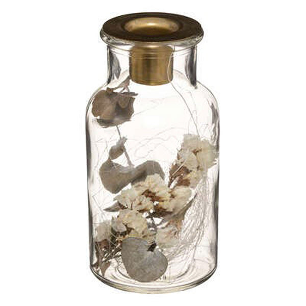 Candle Holder With Dried Flowers