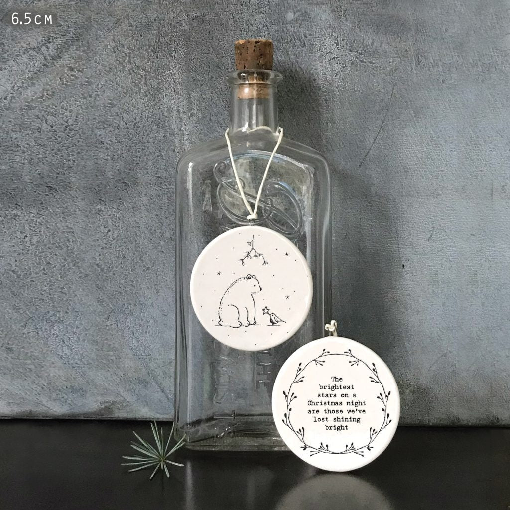 Flat Porcelain Bauble Brightest Stars