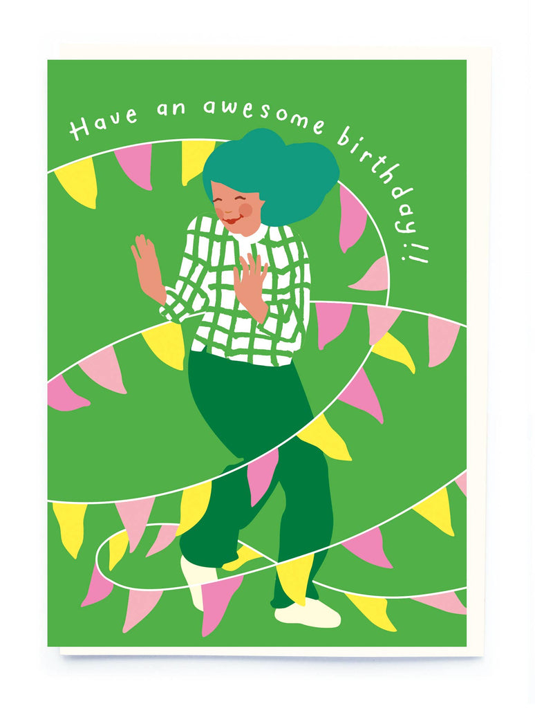 Dancing banner birthday card