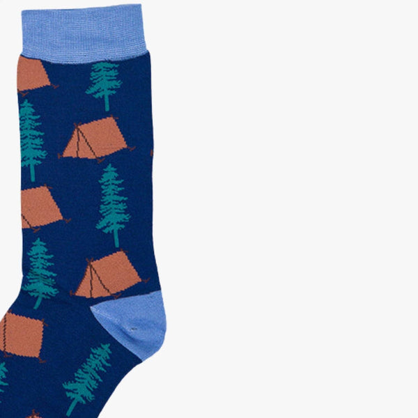 Camping Bamboo Socks in Blue